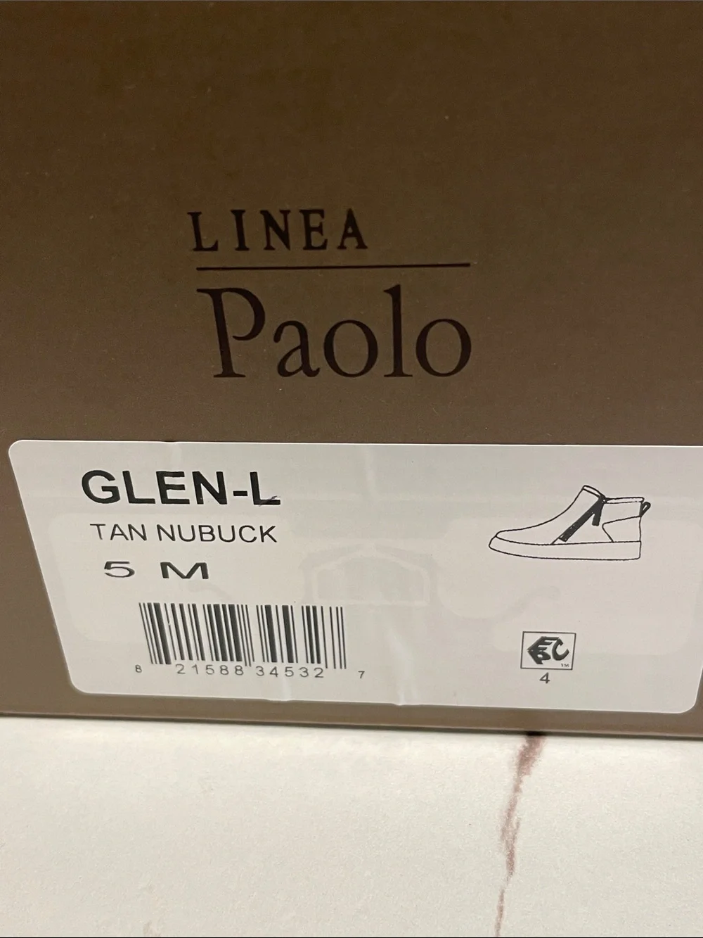 Paolo Glen Unisex Tan Chukka Boots with White Sole New in Box Sz 5M